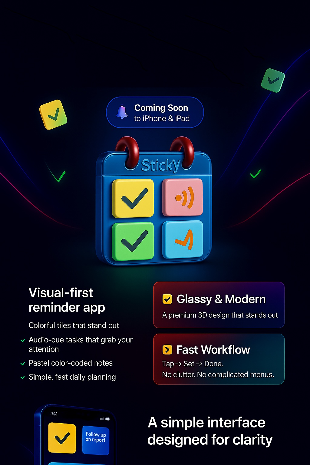 StickyMinder app artwork preview
